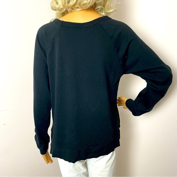 Disney Tim Burton’s Nightmare Before Christmas Sweatshirt Ruffle Hem Black/Yello - Picture 4 of 9